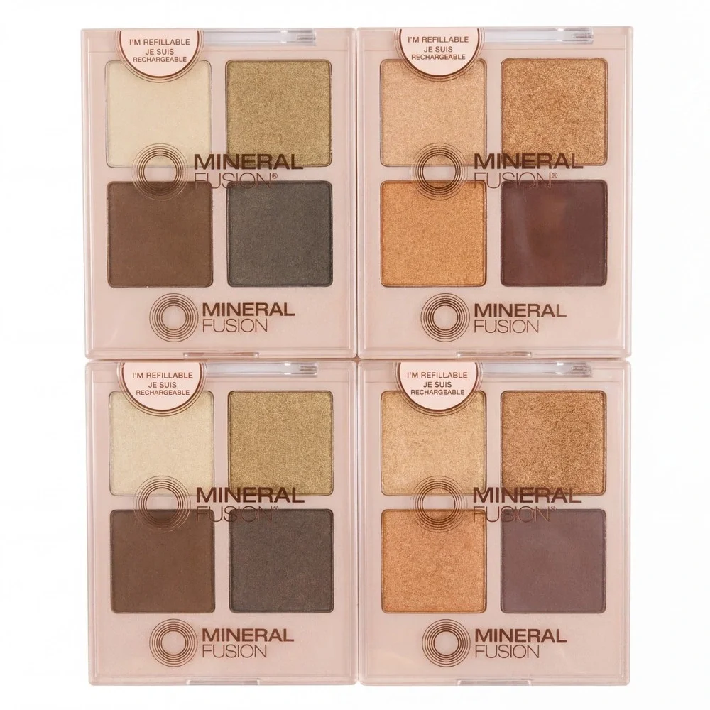 4 - Mineral Fusion COFFEE BREAK And SPEAKEASY Refillable Eye Shadow Palette NEW!